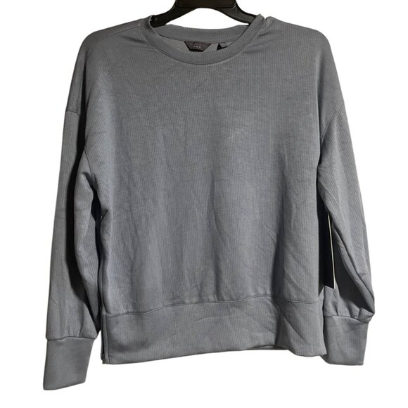 Danskin Womens Ribbed Crewneck Pullover Nebula Blue Size Medium Lightweight - Picture 1 of 10